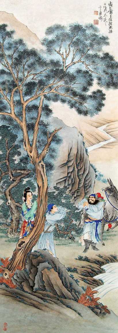 徐操 风尘三侠 立轴